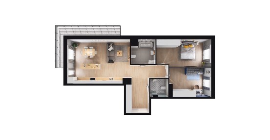 3-pokojowe mieszkanie 76m2 + balkon Bez Prowizji