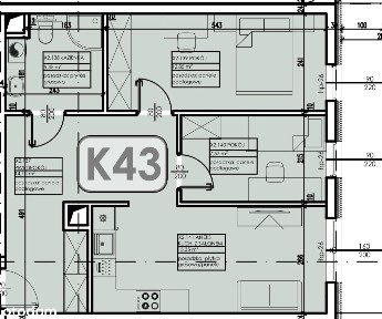 Mieszkanie 55,22 m2 - 3 pokoje - garaż