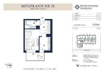 Opcja kawalerka lub mieszkanie 2-pokojowe. Duży balkon od zachodu