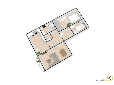 3 niezależne pokoje | balkon | 52,5 m² | Ruda 1