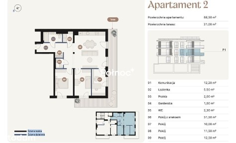 Apartament z tarasem w Bronowicach