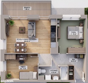 Promocja duże 3 pokoje 56 m² las obwodnica Gdynia