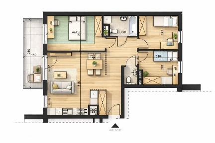 4 pokoje 71,82 m² | balkon | blisko centrum