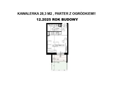 Nowoczesna kawalerka z ogródkiem | stan deweloperski | ul. Wyścigowa