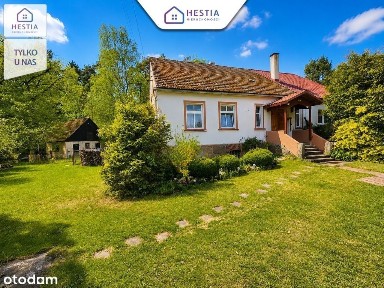 Siedlisko 1,10 ha przy lesie - dom i zabudowania