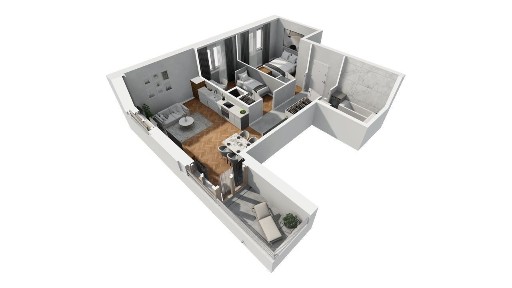 3-pokojowe mieszkanie 60,15 m² | Banacha 12 | Nr 23