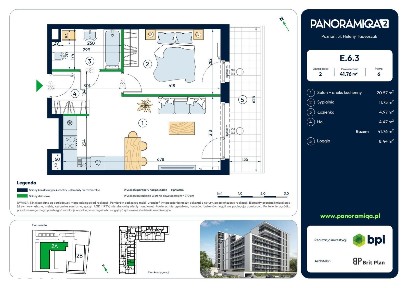 2-pokojowe mieszkanie 46m2 + loggia Bez Prowizji