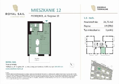 1-pokojowe mieszkanie 31m2 + balkon Bez Prowizji