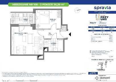 2-pokojowe mieszkanie 36m2 + loggia Bezpośrednio