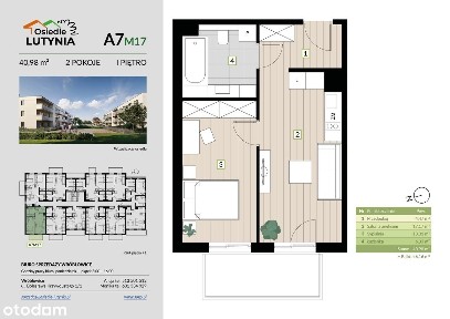 2 pokoje | 40,98m² | balkon 6,16 m² | piękny widok