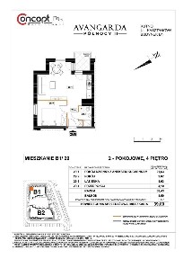 Mieszkanie 2-pokojowe, 39,50 m2 | B1/15