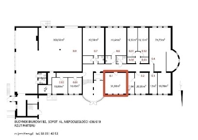 Biuro 33,30 m2, Darmowy Parking, Blisko SKM