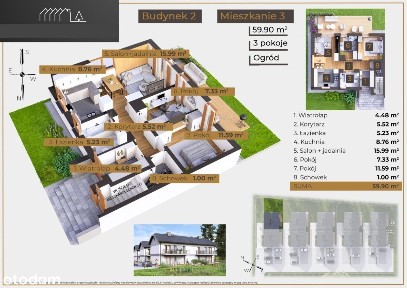 Przedsprzedaż Rusyzła ! 60m2 + ok. 250 M2 Ogódka