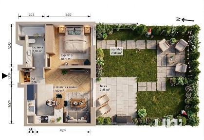 2 POKOJE Z OGRODEM | 0% PROWIZJI | WARSZAWA WŁOCHY