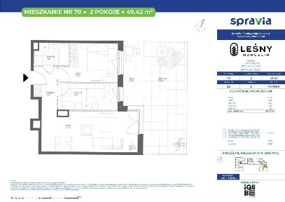 2-pokojowe mieszkanie 49m2 + ogródek