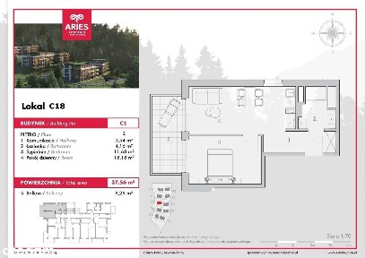 Apartament 38 m2 tylko 350 m od gondolki na Jaworzynę Krynicką