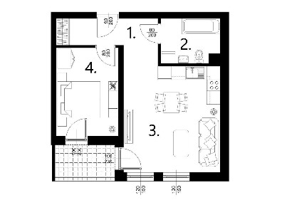 Apartamenty Kolarska Etap V - 43,25 m2