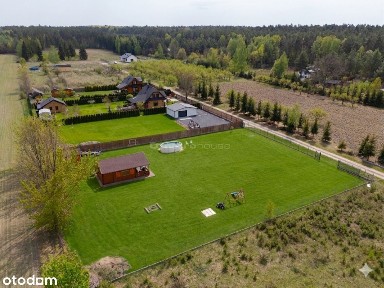 Nowy drewniany domek i 2000m2 działki budowlanej
