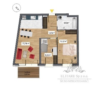 Mieszkanie 54,72m2, 3 pokoje, ogrzewanie miejskie/