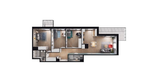 4-pokojowe mieszkanie 94m2 + balkon