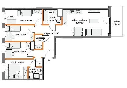 Duży apartament | 85 m² | Ponad 20 metrowy SALON | 2 balkony | 0% PCC