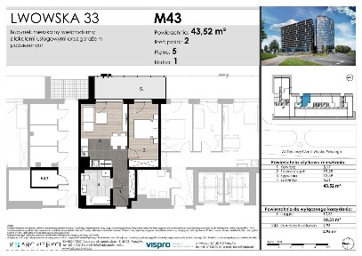2-pokojowe mieszkanie 43m2 + loggia Bezpośrednio