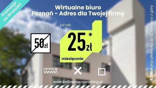 Biuro Kotłownia Coworking LOFT wirtualny adres Jeżyce / Ogrody Poznań