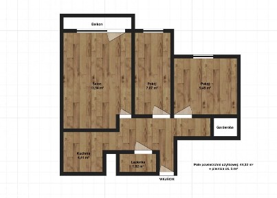 3 pok. 44 m2, Tatary | balkon | winda
