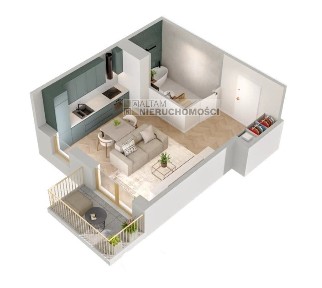 1pok 32m2 balkon|-700zł/m2|park|Mistrzejowice|0%