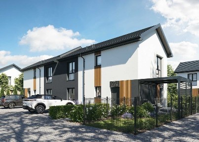 Mieszkanie 40 m2 na parterze z ogródkiem 60m2, 3 pokoje, w budynku czterorodzinnym, na osiedlu zamkniętym w Łodzi przy ul. Kolumny 475a