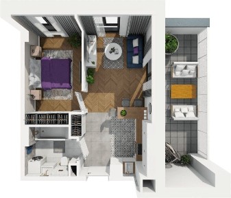 2-pokojowe mieszkanie 40m2 + balkon Bezpośrednio