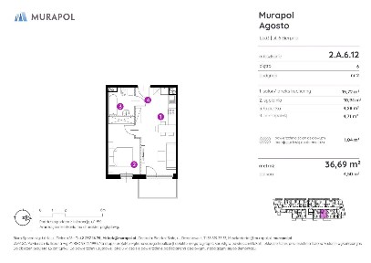 2-pokojowe mieszkanie 40m2 + balkon