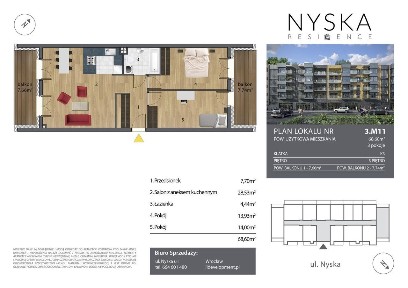 Nyska Residence | Gotowe 3 pokoje (2,9 m) | Wykończenie z Max Fliz