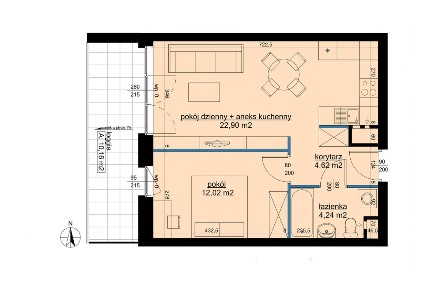 Gotowe 2 pokoje | 43,78 m² | Loggia 10 m² | Winogrady