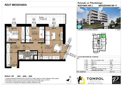 Osiedle Piłsudskiego III ETAP Koluszki | nowe mieszkanie 54,76 m²