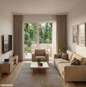 Duże 2 pokoje zachód balkon natura Gdynia