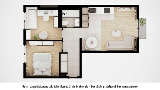 Norwida 7 | 47 m² | 3 pokoje | Balkon | Po generalnym remoncie