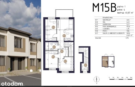 ul. Wieniawskiego 61m2 - 4 pokoje!