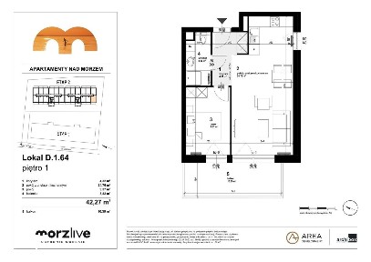 2-pokojowe mieszkanie 42m2 + balkon Bez Prowizji