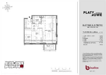 3-pokojowe mieszkanie 62m2 + balkon Bezpośrednio