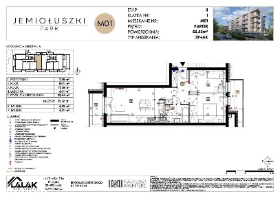 3-pokojowe mieszkanie 55m2 + 2 balkony