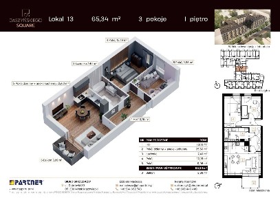 3-pokojowe mieszkanie 65m2 + balkon Bez Prowizji