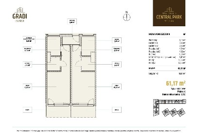 2-pokojowe mieszkanie 60m2 + loggia