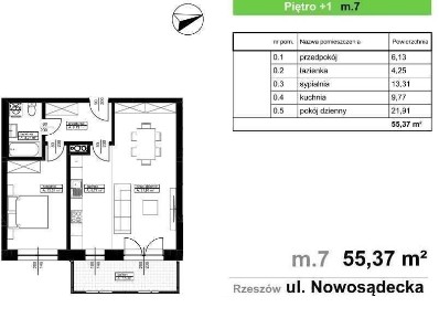 55m2 + garaż | stan deweloperski | Projektant