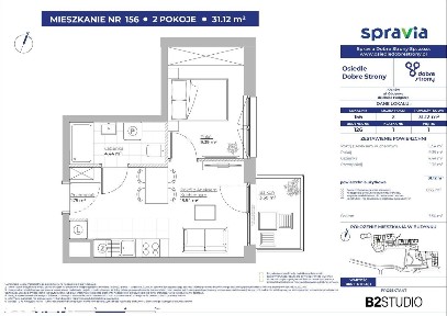 2-pokojowe mieszkanie 31m2 + balkon Bezpośrednio