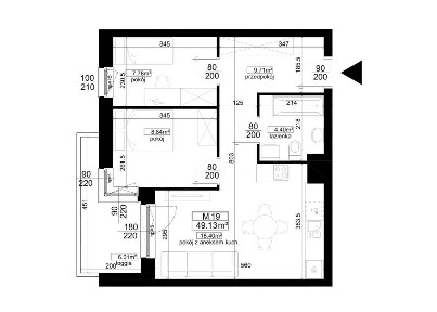 3-pokojowe mieszkanie 49m2 + loggia Bez Prowizji