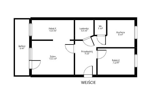 Mieszkanie 2-pokojowe, 48,9 m² - ul. Bociania / Czuby