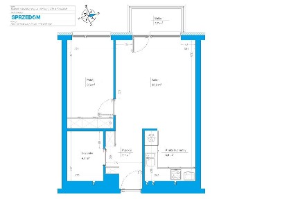 Mieszkanie 40m²✮2 pokoje✮Garaż✮Klimatyzacja✮Balkon✮