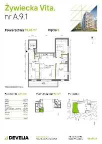 4-pokojowe mieszkanie 79m2 + loggia Bezpośrednio