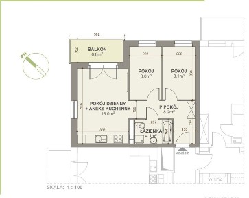 3 pokoje | widok na tereny zielone | Szlachecka